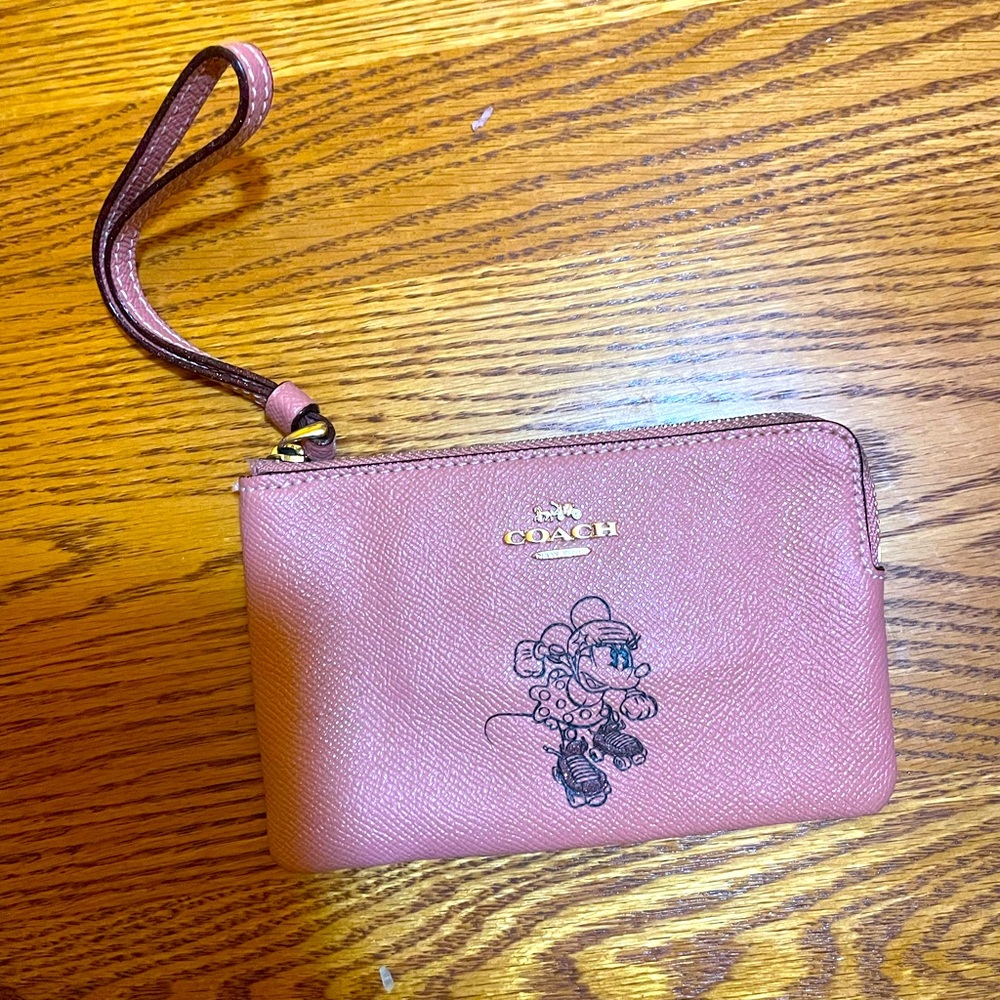 Minnie Mouse Coach Wristlet